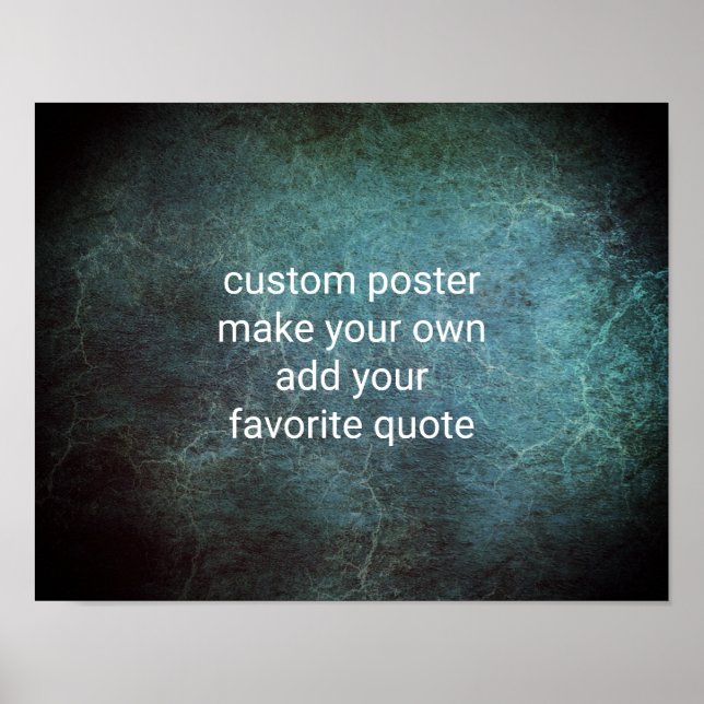 personalize a custom poster add a favourite quote (Front)