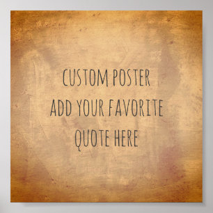 personalize a custom poster add your own quote