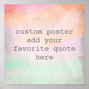 personalize a custom poster add your own quote