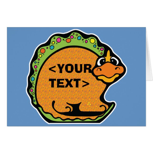 Personalize a Dinosaur, <YOUR TEXT> (Front Horizontal)
