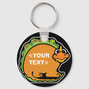 Personalize a Dinosaur, <YOUR TEXT> Keychain