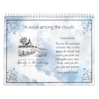 Personalize A Voice Among the Clouds Christian  Calendar