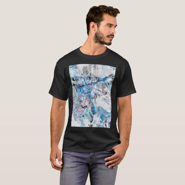 Personalize Abstract Art Black Colour Template T-Shirt (Front Full)