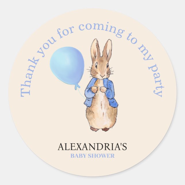 Personalize Add Child's name Peter Thank you  Classic Round Sticker (Front)