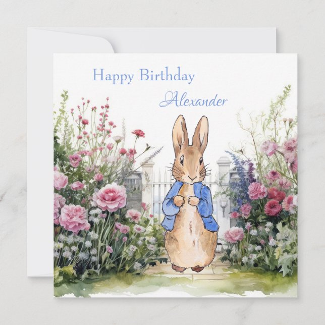 Personalize Add Child's Name Peter the Rabbit  Card (Front)