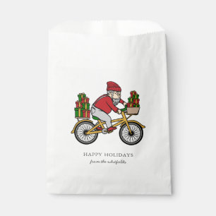 Personalize Add Family Name Cyclist Christmas Favour Bag