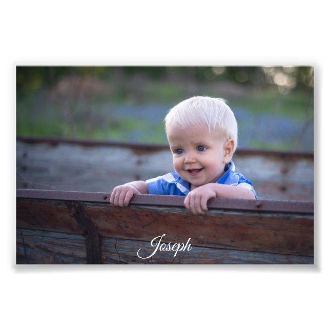 Personalize Add Names Kids  Photo Print (Front)