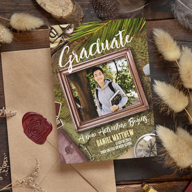 Personalize Adventurer Graduation Announcement (Creator Uploaded)