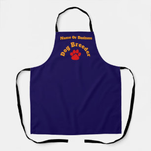 Personalize Advertise Dog Breeder Deep Blue   Apron