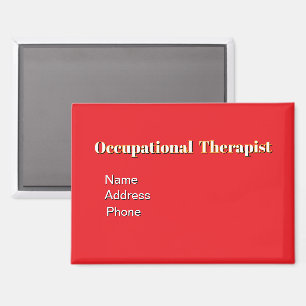 Personalize Advertise Occupational Therapist Magnet