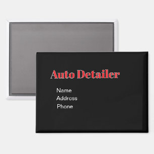 Personalize Advertise Promote Auto Detailer Magnet