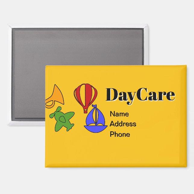 Personalize Advertise Promote DayCare Business Magnet (Front/Back)
