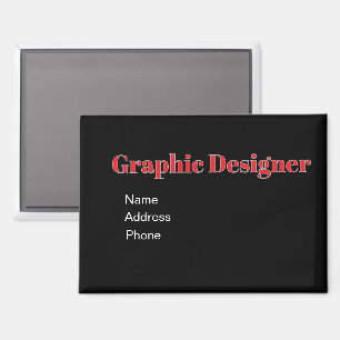 Personalize Advertise Promote Graphic Designer  Magnet