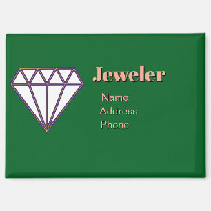 Personalize Advertise Promote Jeweler Business Magnet