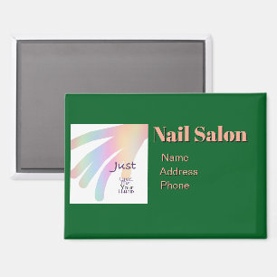 Personalize Advertise Promote Nail Salon Business Magnet
