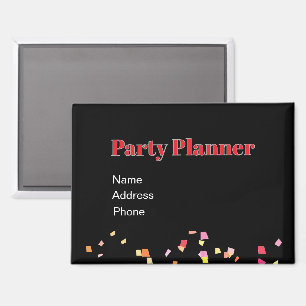 Personalize Advertise Promote Party Planner Magnet