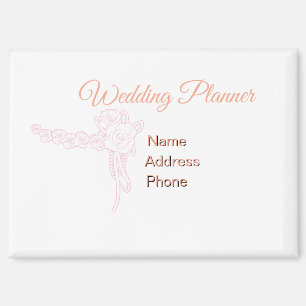 Personalize Advertise Wedding Planner Business Magnet