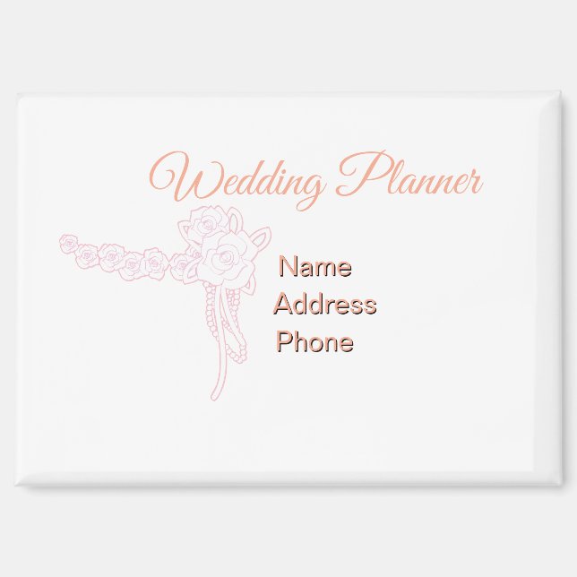 Personalize Advertise Wedding Planner Business Magnet (Front)