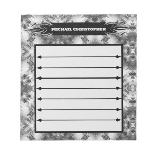Personalize Aesthetic Elegant Abstract Ethnic Notepad