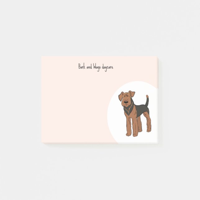 Personalize Airedale Terrier Post-it Notes (Front)