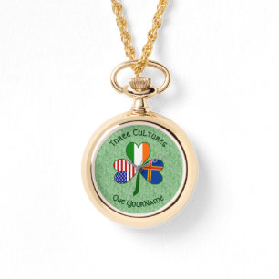Personalize Åland Islands Shamrock Ladies Watch