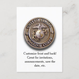 Personalize and Customize BOTH sides! Marine Corp Invitation