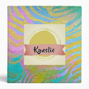 Personalize Animal Print Binder
