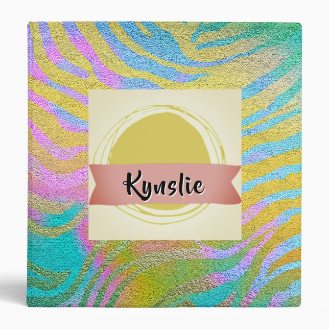 Personalize Animal Print Binder  (Front)