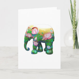Personalize Animal Safari Jungle Africa Flowers Card