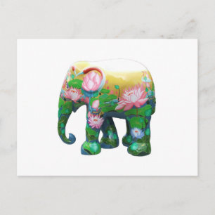Personalize Animal Safari Jungle Africa Flowers Postcard