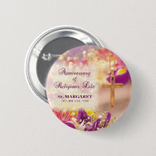 Personalize, Anniversary Religious Life, Nun 2 Inch Round Button