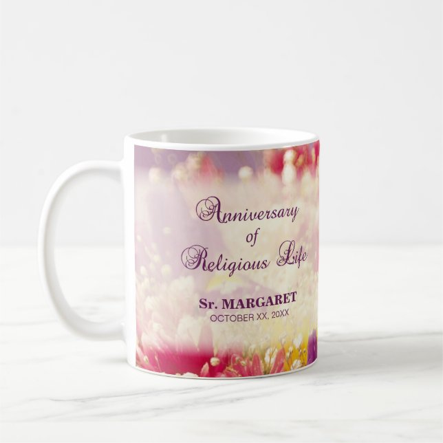 Personalize, Anniversary Religious Life, Nun Coffee Mug (Left)