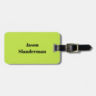 Personalize Apple Green Luggage with Your Name Tag