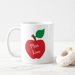 Personalize Apple Teacher Gift Coffee Mug