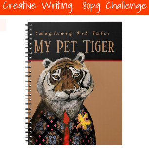 Personalize Art & Text Creative Writing 80-pg Note Notebook