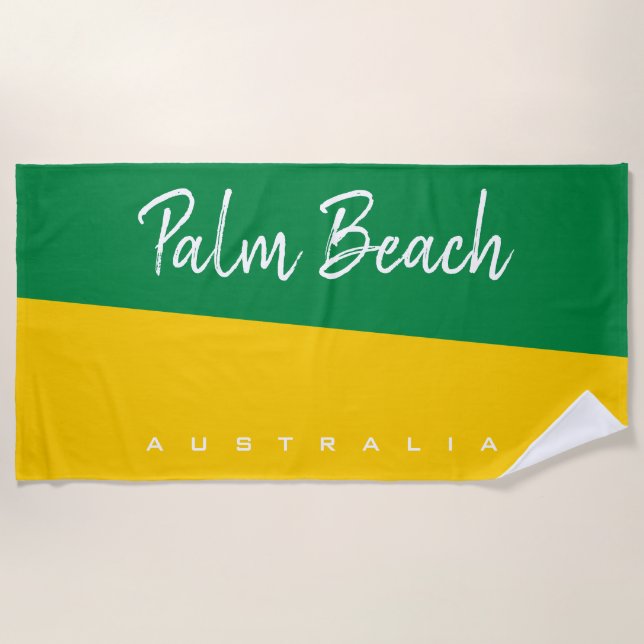 Personalize Australia Beach Towel (Front)