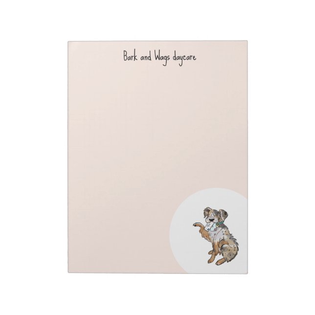 Personalize Australian Shepherd Notepad (Rotated)