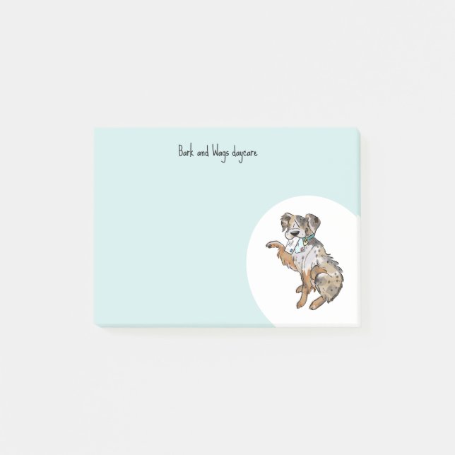 Personalize Australian Shepherd Post-it Notes (Front)