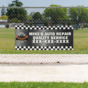 Personalize Auto Repair Shop With Your Logo Design Banner