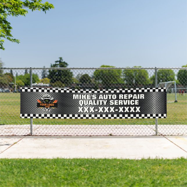 Personalize Auto Repair Shop With Your Logo Design Banner (Insitu)