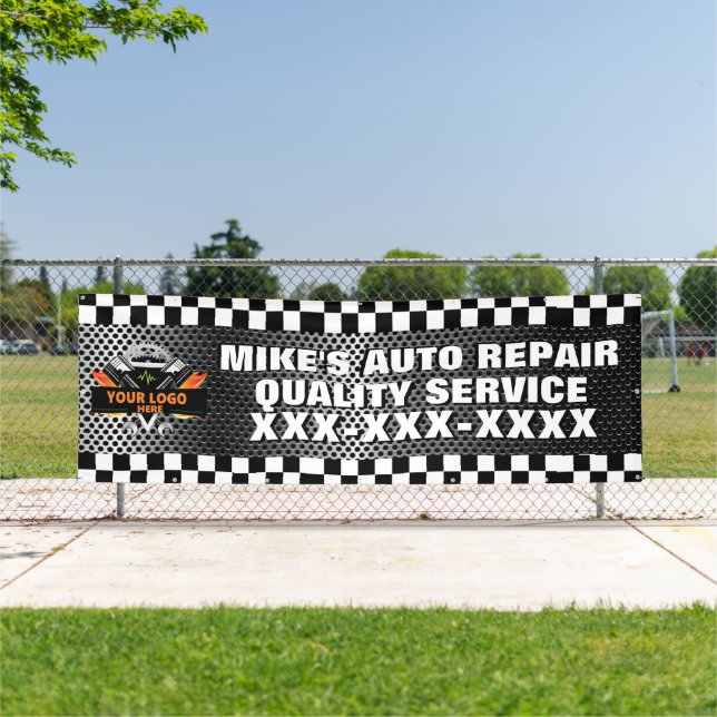 Personalize Auto Repair Shop With Your Logo Design Banner (Insitu)
