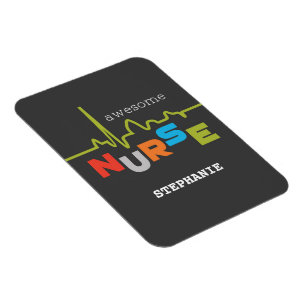 Personalize, Awesome Nurse on Nurses Day Magnet