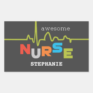 Personalize, Awesome Nurse on Nurses Day Sticker