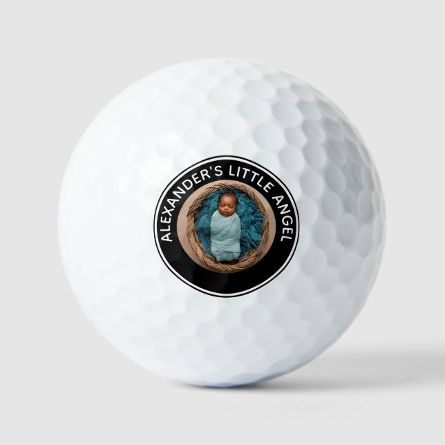 Personalize Baby Child Kids Family Photo Custom   Golf Balls (Front)