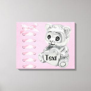 Personalize Baby Girl Wall Wrapped Canvas