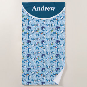 Personalize Baby Seals Beach Towel