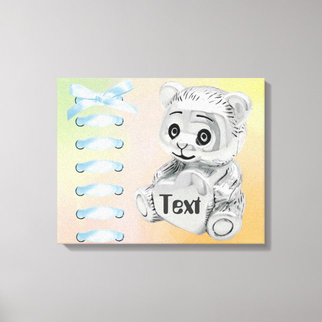 Personalize Baby Wall Wrapped Canvas (Front)