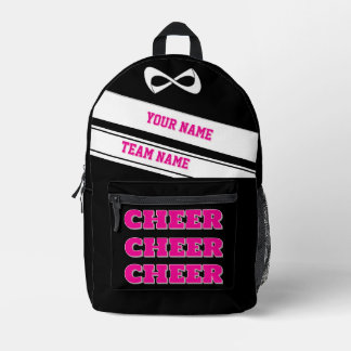 Personalize backpack cheerleading school rose pink