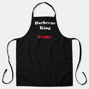 Personalize Barbecue King Black  Apron