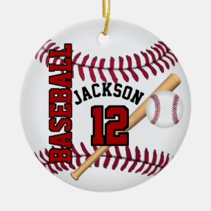Personalize ⚾  Baseball Ceramic Ornament